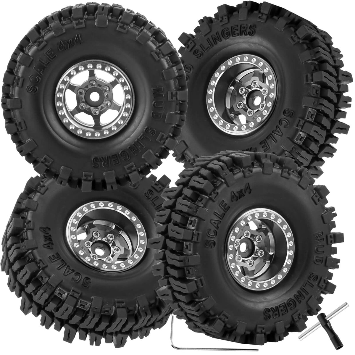 hopsupRC beadlock wheel rim 1.0-inch for 1/18 and 1/24 crawlers with stable fit.