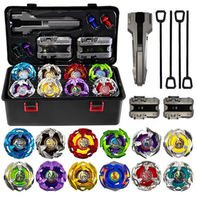 Hopture Battle Spinning Top Set with 12 colorful tops for thrilling head-to-head play.