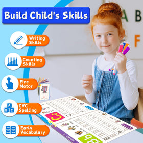 HOQEEWIPE CVC word flash cards to spark reading and spelling