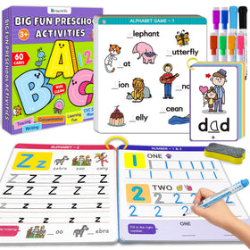 HOQEEWIPE preschool workbook cover with tracing pages for early writing practice