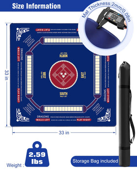 HoRiMe Mahjong Mat non-slip base keeps the game steady on any table.