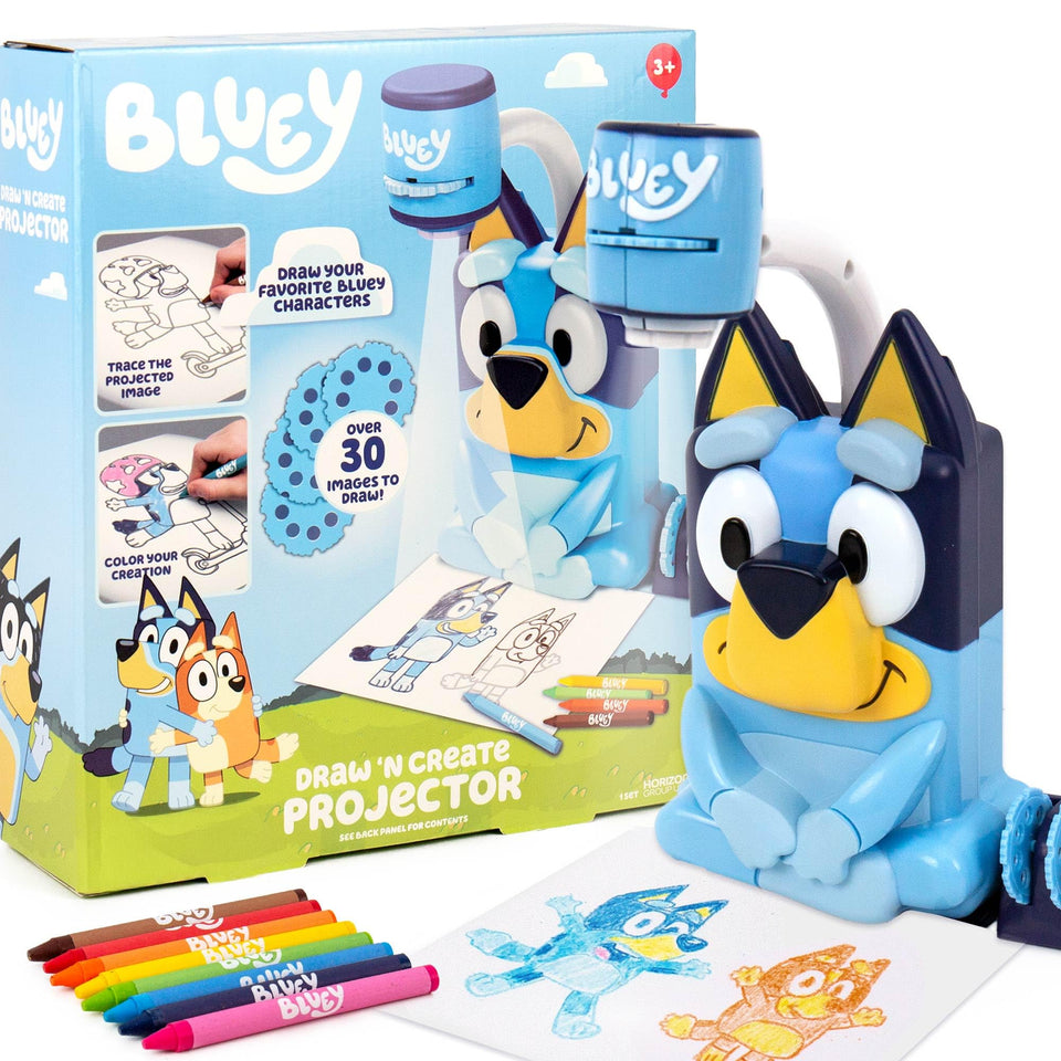 Bluey Draw ’N Create projector for tracing and coloring scenes.