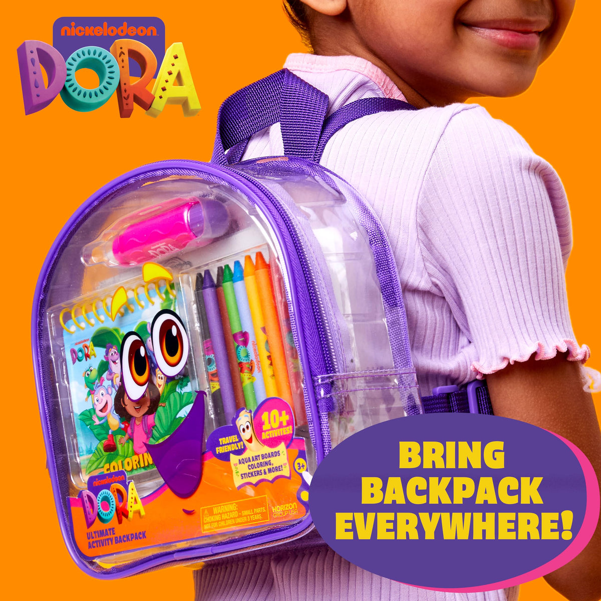 Dora Aqua Art pen demonstrates mess-free coloring on the go.