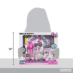 Glitter glue and mini pen for shiny details on Hello Kitty pages