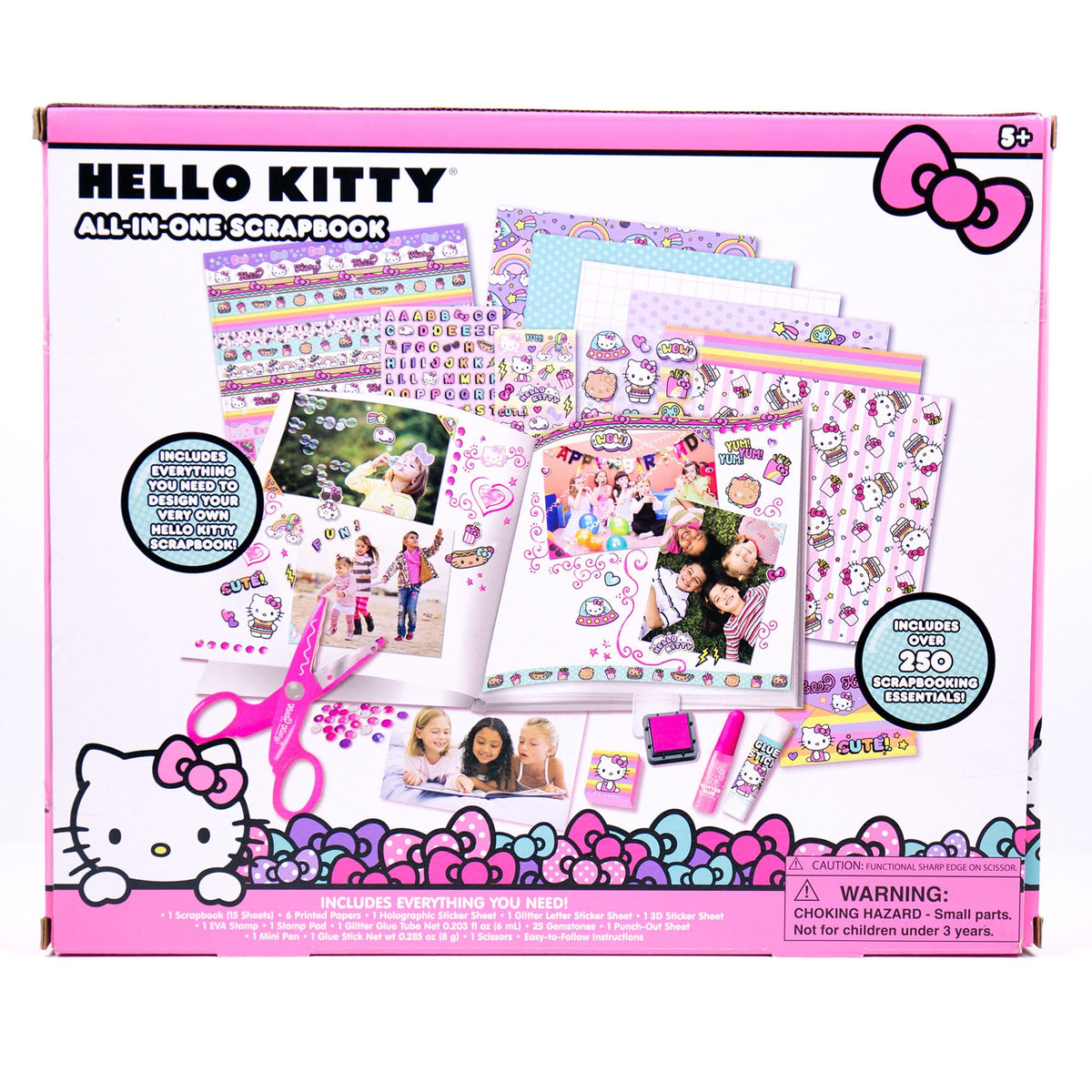 Portable 8x10 Hello Kitty scrapbook ideal for travel and on-the-go projects