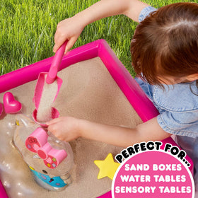 Horizon Hello Kitty Activity Doll shovel and funnel support easy scooping and pouring for kids.