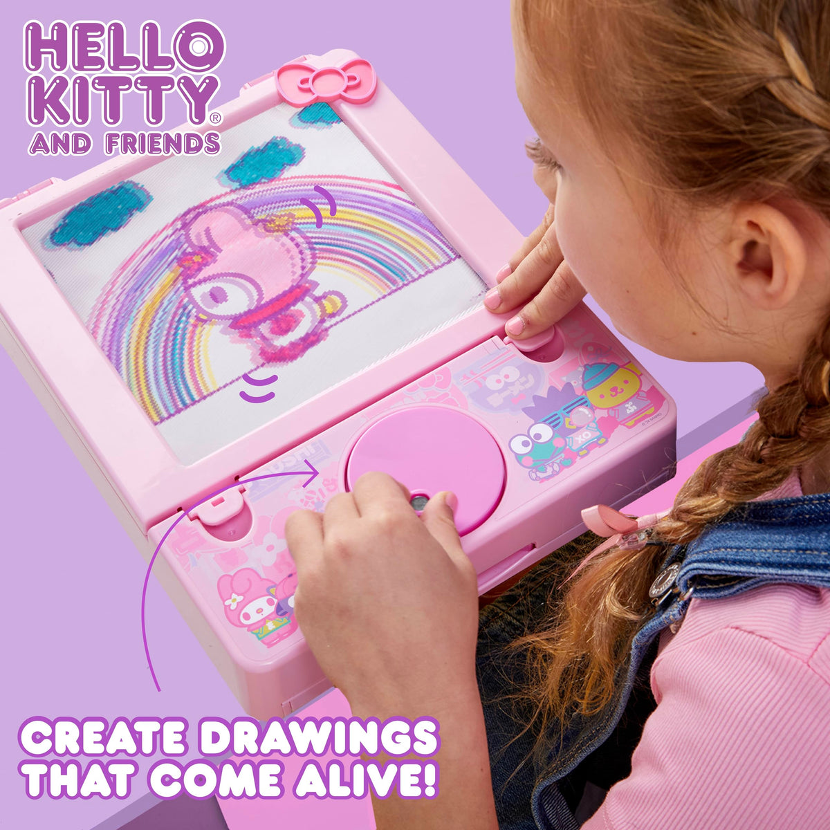 Hello Kitty design inserts to color and animate a 20-scene collection