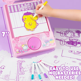 Drawing pad keeps artwork flat during coloring sessions