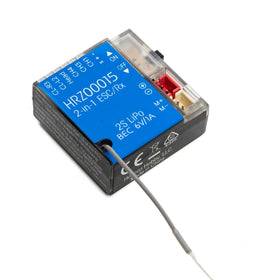 Horizon Hobby EC2 ESC/Receiver setup closeup emphasizing reliable 2.4GHz control.