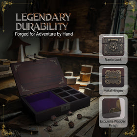 HORNATE dice storage organizer consolidates accessories for quick access during gameplay