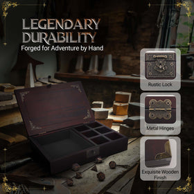 HORNATE dice tray lid closed showing compact storage for dice and props