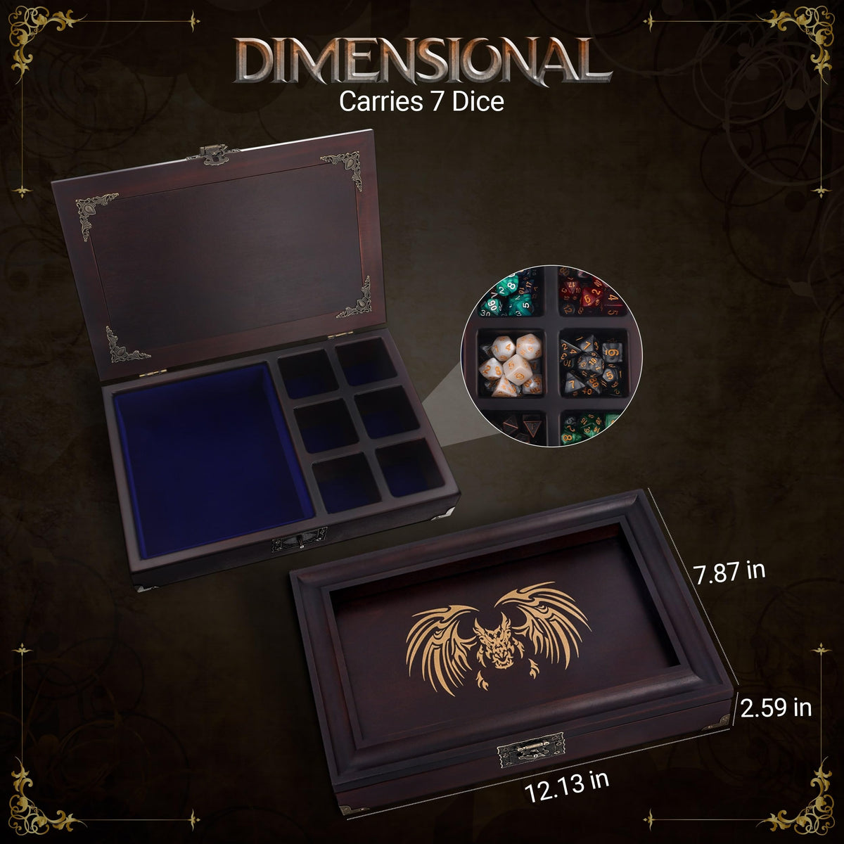HORNATE dnd-organizer offers quick access to dice and accessories