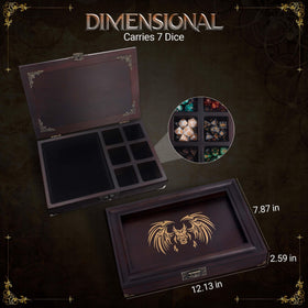 HORNATE wooden storage organizer keeps dice, tokens and props neatly arranged