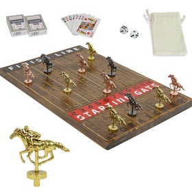 HOROW Horse Racing Game board made of solid wood with vivid UV printing for durable family play