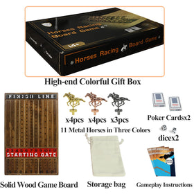 HOROW dice and cards included for quick setup and dynamic race strategies