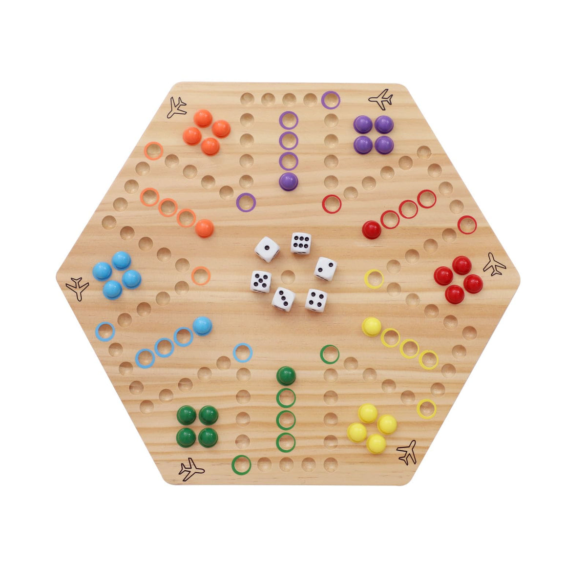 HOROW Wahoo board game wooden board helps track pieces clearly during play.