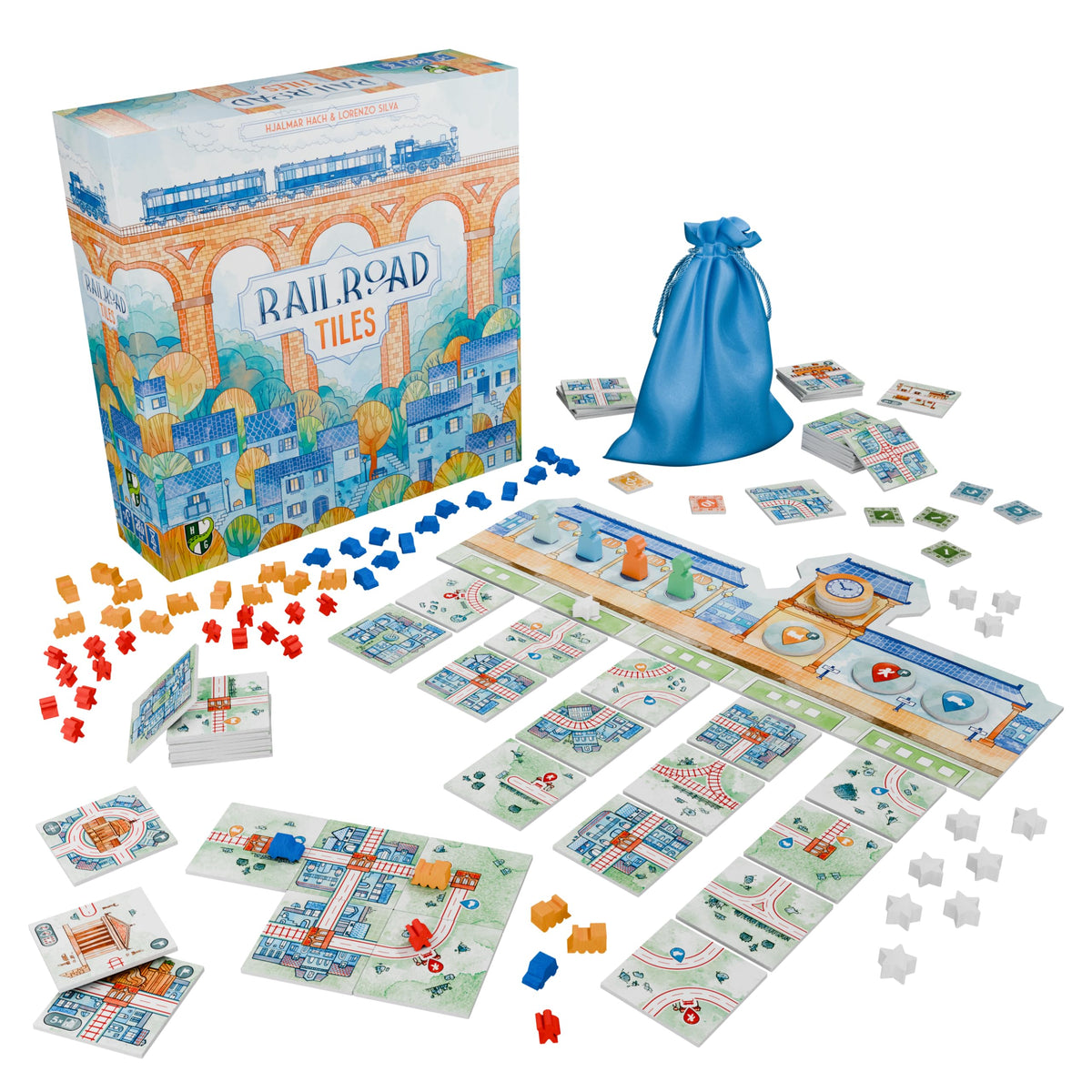 Horrible Guild Railroad Tiles draft tile selection showcases the tile-picking mechanic.