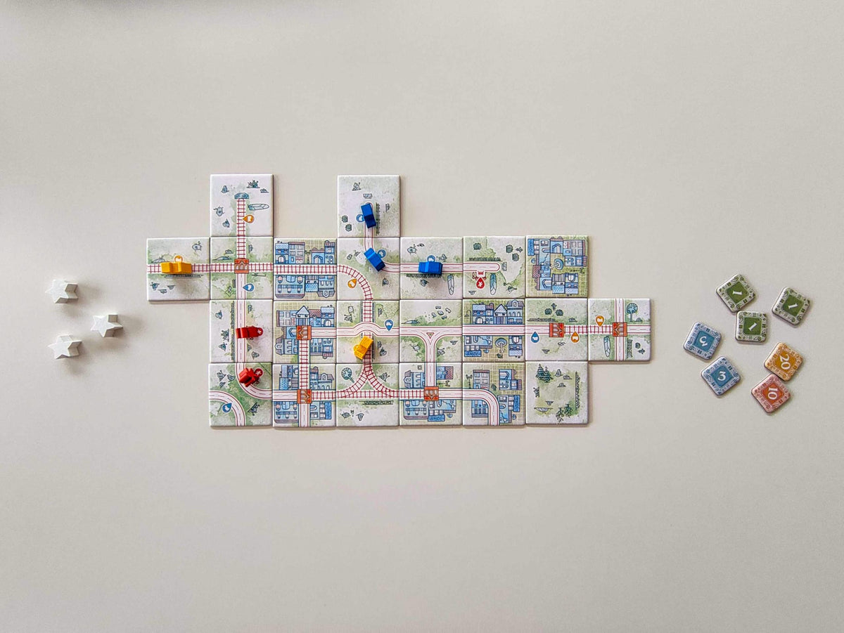Horrible Guild Railroad Tiles family game night with kids and adults.