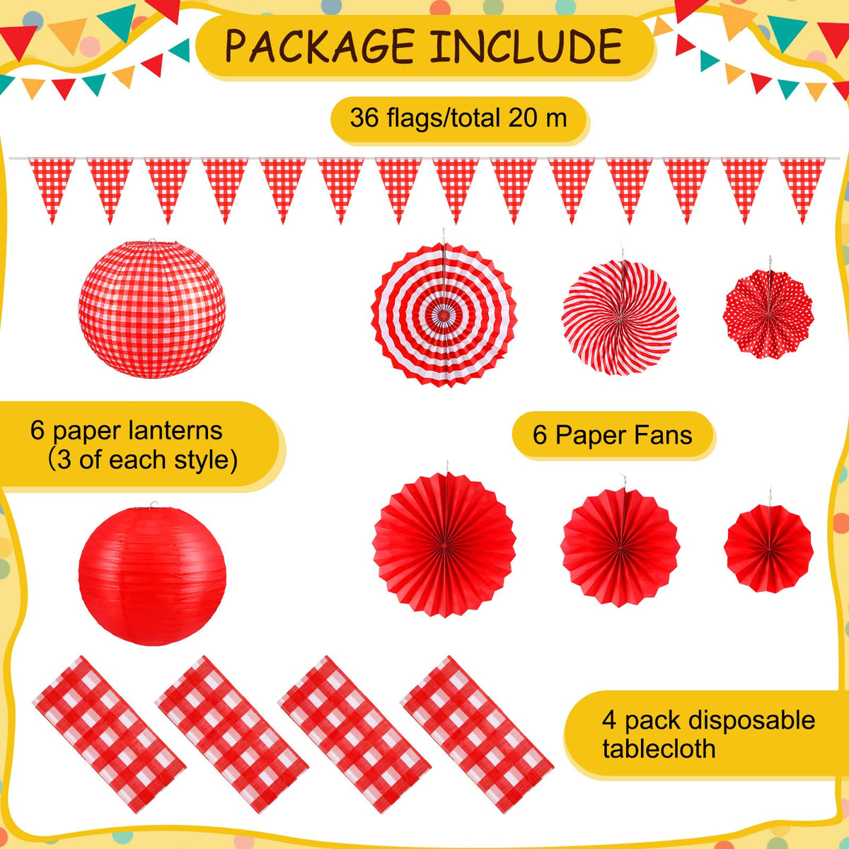 Hortsun hanging paper fans showcase vibrant color for wall or ceiling decor.