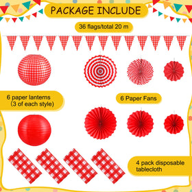 Hortsun hanging paper fans showcase vibrant color for wall or ceiling decor.