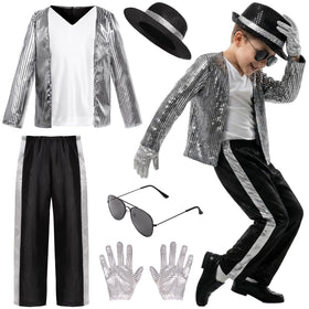 HORTYZON Kids Dance Star shirt sequin glitters for standout stage performances.