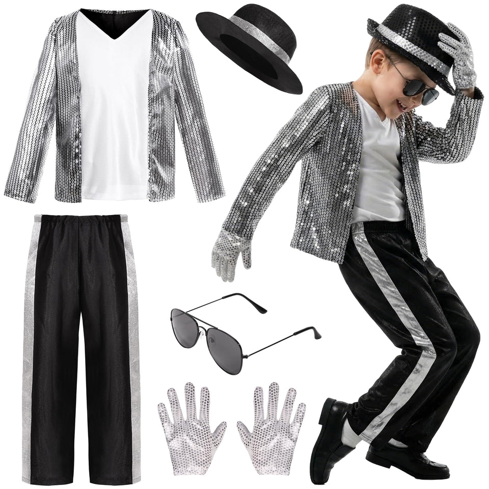 HORTYZON Kids Dance Star shirt sequin glitters for standout stage performances.