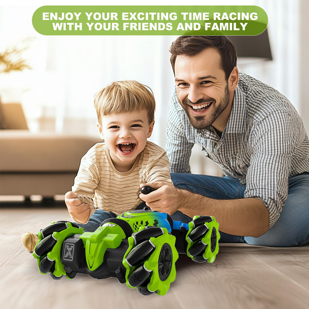 HOSHIPLAY gesture RC car green off-road action ready for outdoors