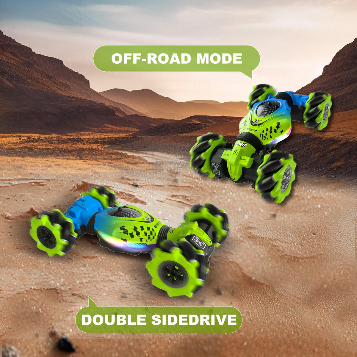 HOSHIPLAY gesture RC car green side drift shows high speed control