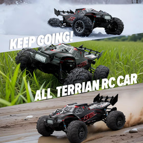 Hosim 1/10 RC Car dual 1500mAh batteries for extended playtime