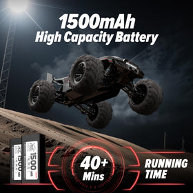 Hosim 1/10 RC Car top view highlighting heat sinks for cooling