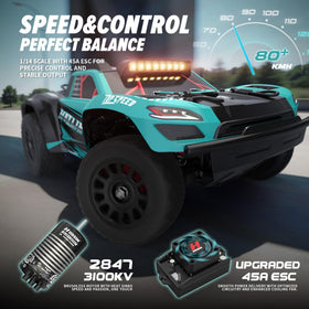 Hosim 1/14-scale RC car with 3S battery for longer, continuous sessions