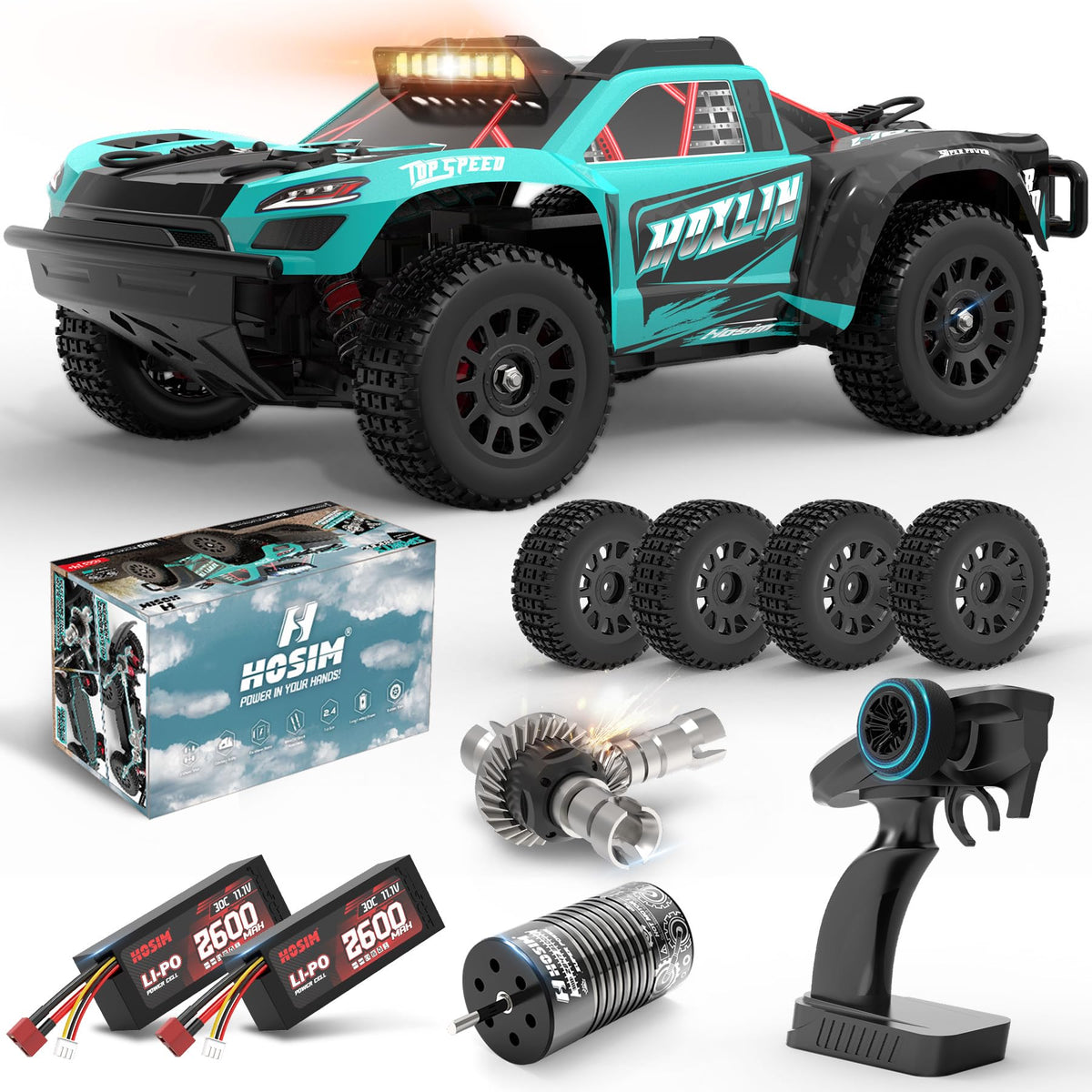 Hosim brushless RC truck reaches 50 mph on rugged terrain for thrilling off-road runs