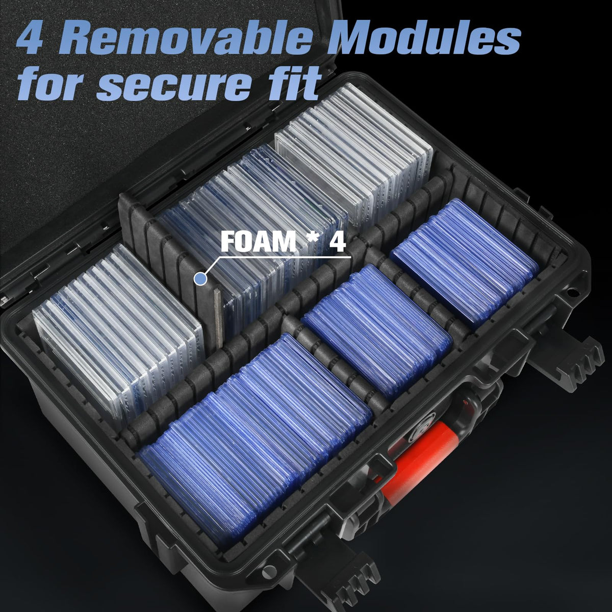 HOSOCASE case with adjustable dividers supports organized sorting by category.