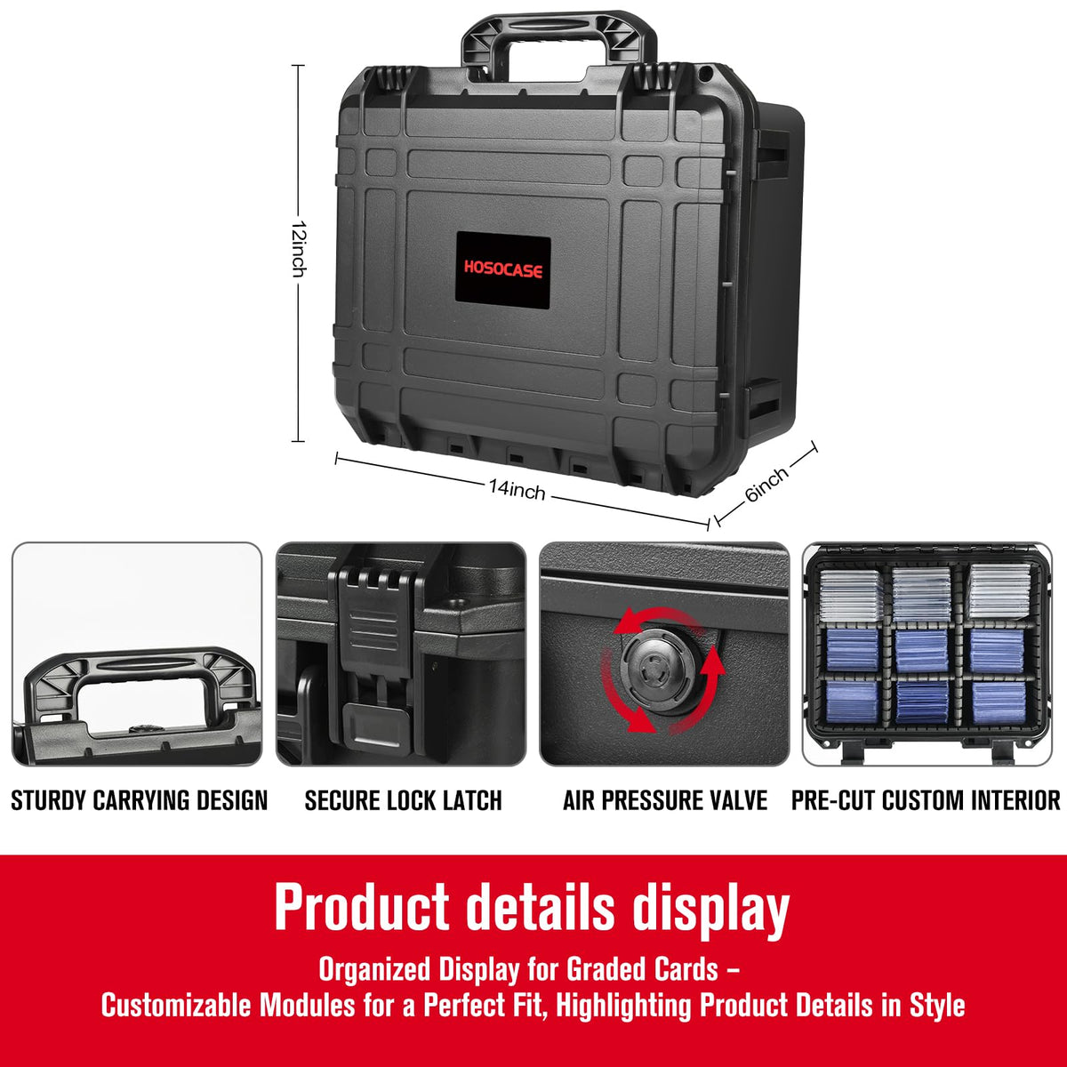 HOSOCASE durable PP construction provides impact resistance