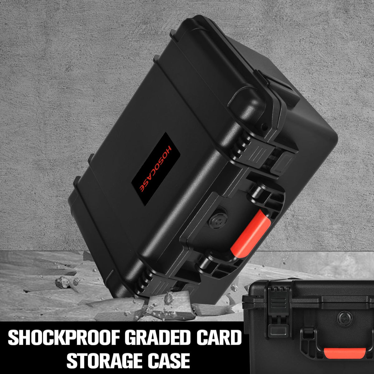 HOSOCASE top-loader friendly design allows quick access to prized slabs.
