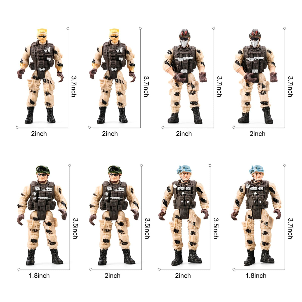 HOSPONY 56-in-1 army motorcycle visuals for fast-paced chases