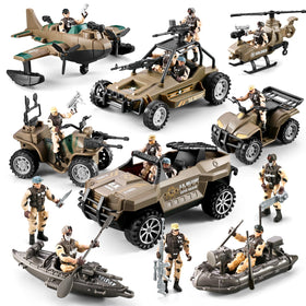 HOSPONY 56-in-1 army set truck with figures for action play and battles