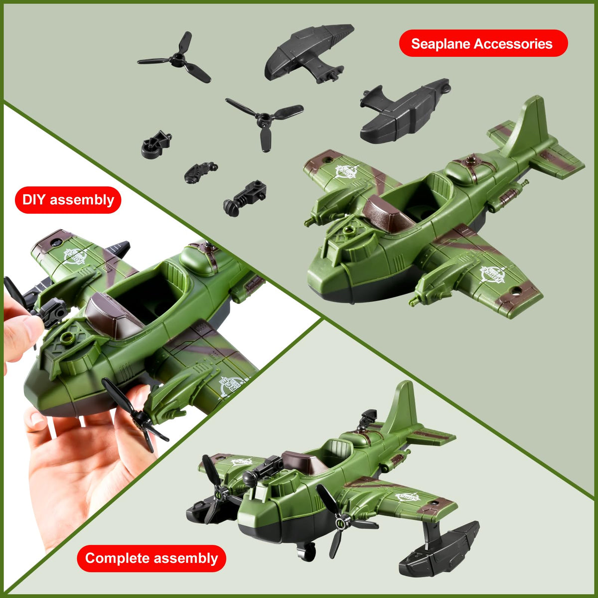 HOSPONY 58-in-1 army figures with camo and poses