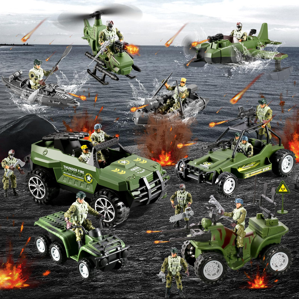 HOSPONY 58-in-1 battle base scene for imaginative play