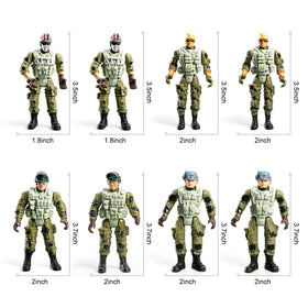 HOSPONY 58-in-1 army toy set motorcycle for fast action