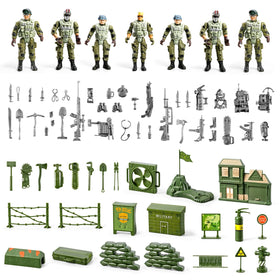 HOSPONY 78-in-1 army men airplane for creative missions