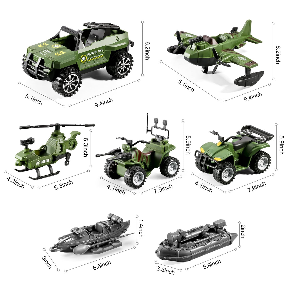 HOSPONY 78-in-1 army men helicopter for dynamic battles