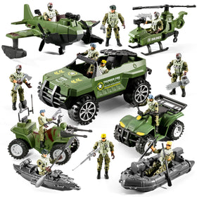 HOSPONY 78-in-1 army men military truck for imaginative play