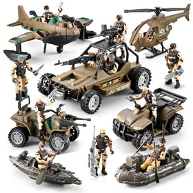 Hospony army truck image: durable play vehicle for imaginative battles.