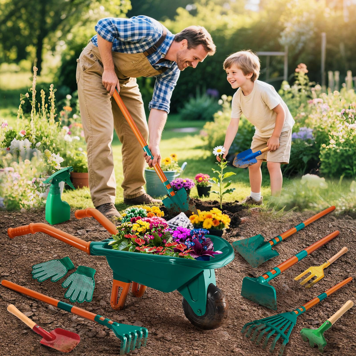 HOSPONY long-handle tools designed for precise digging and kid-friendly use