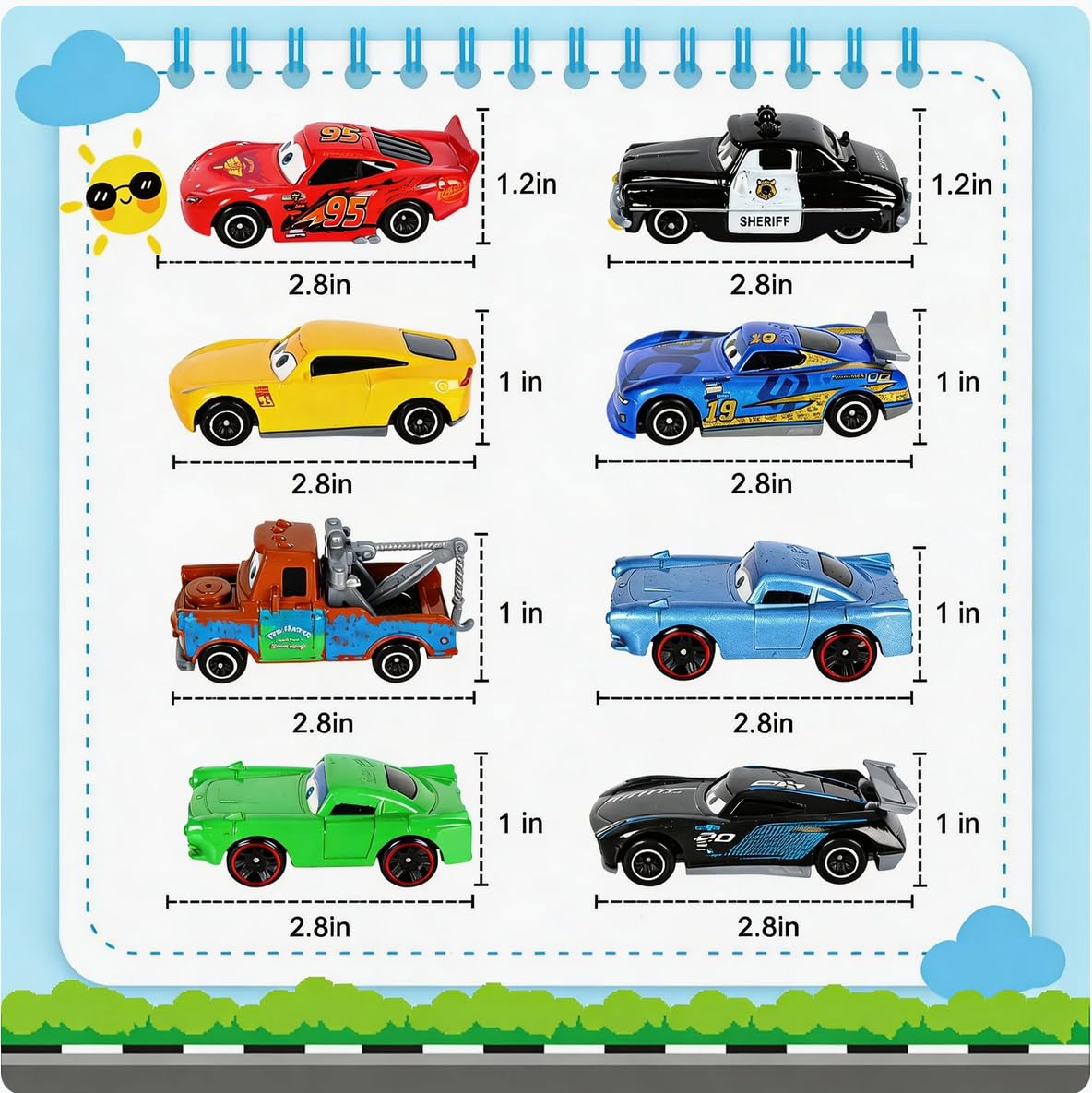 Hosroka 1:55 scale diecast race car side view, easy grip for little hands.