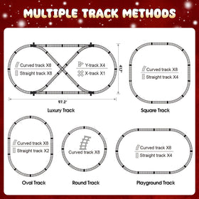 Hot Bee track assembly with Y-shaped and cross tracks for custom railways