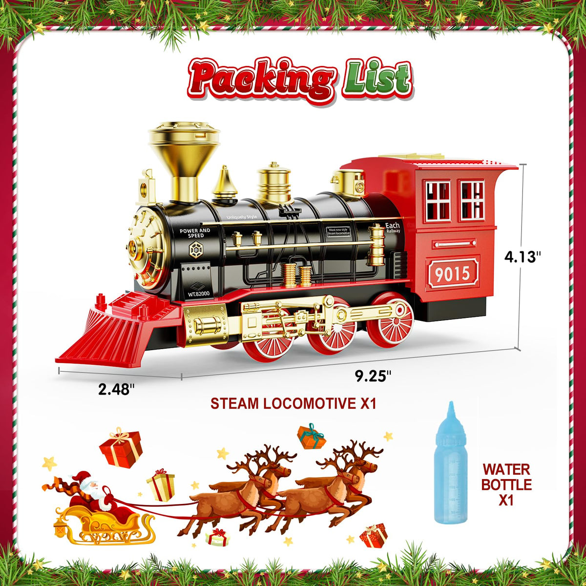 Hot Bee track-ready locomotive with included set fits standard home layouts.