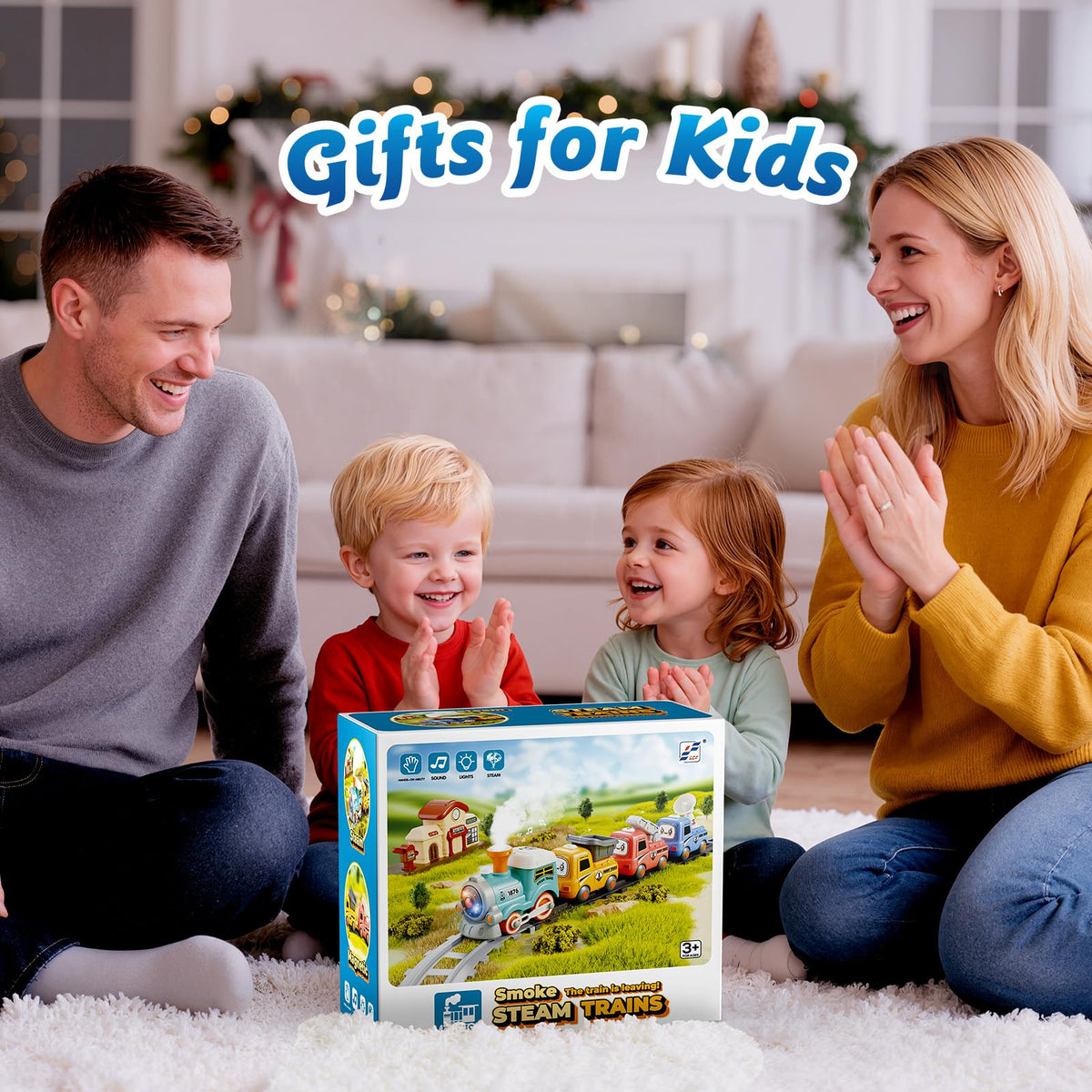 Hot Bee train set lights and sound features enhancing multi-sensory fun.