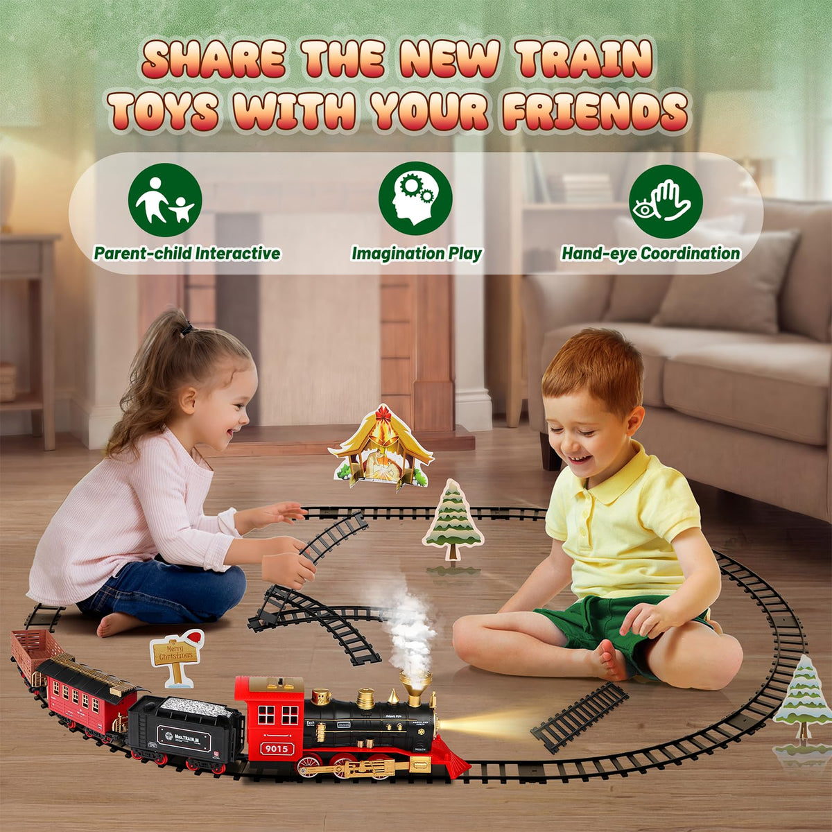 Hot Bee Train Set track parts for quick assembly.